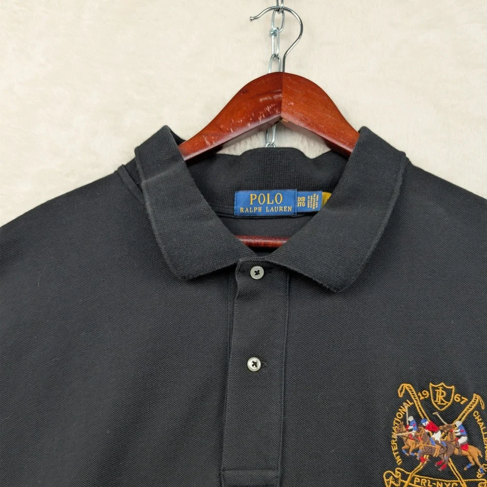 Polo Ralph Lauren Polo Men's 3XB Black Embroidered Crest 3 Big Pony Streetwear